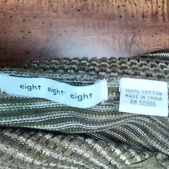 EightEightEight Women's L Split Turtle Neck Pullover Sweater Cotton Long Sleeve - Picture 7 of 9